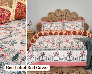 Juego de Funda Nórdica de Algodón Indio de Lujo, Ropa de Cama Moderna con Estampado Floral, con 2 Fundas de Almohada, Tamaño Completo, Lavable, para Uso Doméstico y Hotelero - Product Image 3