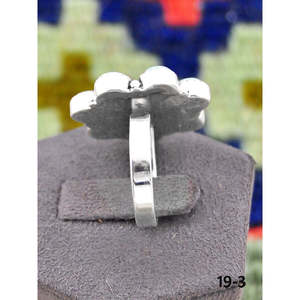 Bague ajustable en argent sterling et turquoise Paloma d'inspiration sud-ouest, bijou tendance en acier inoxydable avec sertissage clos, cadeau idéal - Product Image 3