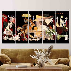 Impression sur toile moderne Picasso : Art abstrait pour la décoration intérieure, 5P : Gallery Wrapped - Product Image 1