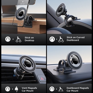 Lisen แม่เหล็กติดรถยนต์หมุนได้360 ° ที่ยึดโทรศัพท์แม่เหล็กที่มีห่วงอันทรงพลังสำหรับติดในรถยนต์ที่วางโทรศัพท์สำหรับติดบนรถที่ยึด <span class=keywords><strong>iPhone</strong></span> แบบแฮนด์ฟรีสำหรับแผงควบคุม - Product Image 3
