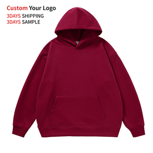 Sweat à capuche oversize en coton épais brodé pour l'hiver - Impression personnalisée de haute qualité en gros, conception OEM pour hommes - Product Image 4