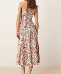 Robe d'été florale élégante taille unique, coupe empire, imprimé halter, décontractée, robe de soirée formelle, sexy, style Borg, tenue de soirée - Product Image 2