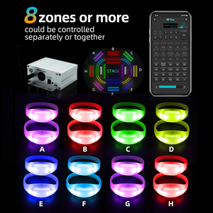 Bracelets LED APP sans fil + DMX Flash Control Light up Glow Bracelets pour événements en direct Party Wedding Concerts Bracelets LED - Product Image 2