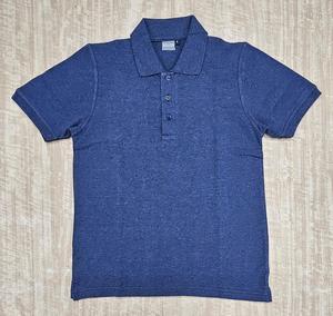 Camiseta clásica azul ligera y transpirable de algodón 100% de punto para uso diario en el clima de Noida Longitud corta y diseño en blanco - Product Image 2