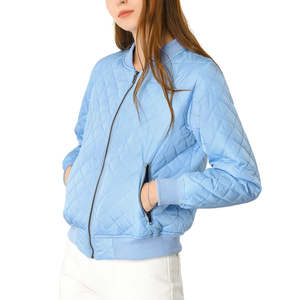 Custom Plain Cotton Blank <b>Women</b> Bomber <b>Jacket</b> / Fashionable <b>Women</b> Affordable Price Bomber <b>Jackets</b> - Product Image 3