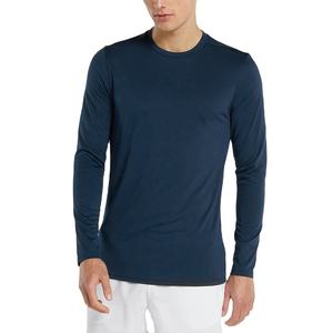 T-shirt de sport à manches longues pour homme, 190 GSM, polyester extensible, performance, fabricant OEM - Product Image 1