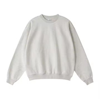 Sweat-shirt à col rond 100% coton pour hommes, personnalisé de luxe, épaules tombantes, T-shirt personnalisé de haute qualité à coupe carrée surdimensionnée