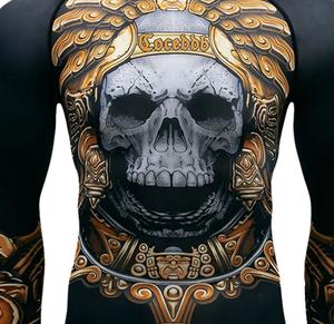 Alta demanda personalizada All-Over sublimación impresa Rash Guard manga completa de secado rápido Athletic Top con UPF 50 camisa de compresión venta - Product Image 5