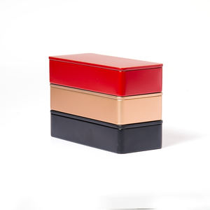 Boîte en métal rectangulaire personnalisée de petite taille, adaptée aux aliments, pour chocolats, biscuits, emballage en métal imprimé sur mesure - Product Image 4