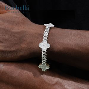 8mm 925 plata esterlina corte brillante redondo VVS Moissanite plateado pulsera de eslabones cubanos para Hombres estilo Hip Hop - Product Image 1
