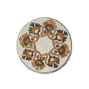 Handcrafted Round <b>Beaded</b> <b>Placemats</b> for Dining Table Wedding Christmas Decoration Family Gathering Parties - Product Image 6