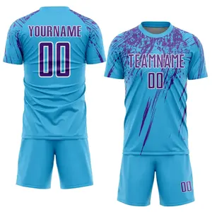 Kits de fútbol personalizados de alto rendimiento de secado rápido transpirable cómodo ajuste ligero duradero equipo de entrenamiento camiseta de fútbol - Product Image 2