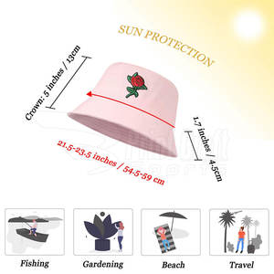 Sombrero de cubo bordado nuevo estilo de la mejor calidad sombrero de cubo bordado Unisex de Color sólido a bajo precio - Product Image 5