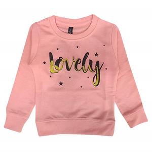 Camiseta de Manga Corta con Cuello Redondo, 100% Algodón Orgánico, Estampado Digital, Color Rosa para Niñas, Fondo Beige, Estilo Casual, Prelavada - Product Image 1