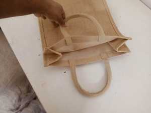 New Arrival Women's Heavy-Duty Canvas Tote Bag Reusable Foldable Jute Shopping Bags Water-Resistant Zipper Closure Embroidery - Product Image 2