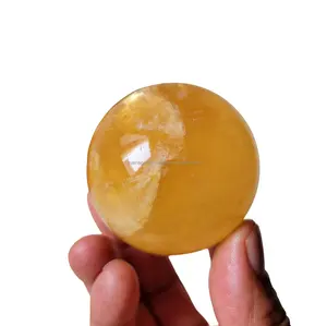 장식용 프리미엄 품질 꿀 방해석 구 도매 황금 보석 오브에 명상 치유 접지 수정 공