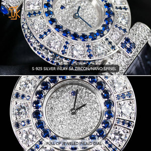 Montre-bracelet de haute qualité, nouvelle mode, argent S-925 incrusté de zircon 5A, montre-bracelet pour femme, montre à quartz de luxe personnalisée pour femmes - Product Image 3