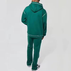 Fashionable Green <b>Hoodie</b> and Sweatpants Combo for Effortless Style Casual Street Style for Modern Men - Product Image 5