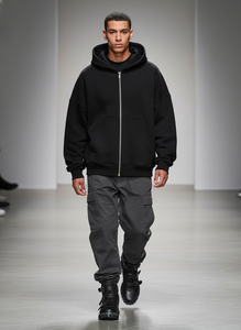 Sweat-shirts à capuche unisexes en molleton de coton premium, vente en gros, surdimensionnés, automne, logo personnalisé, position avant, service OEM - Product Image 6