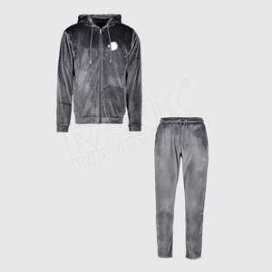 Conjunto Deportivo de Terciopelo para Hombre, Estilo Urbano, Sudadera con Capucha Extra Grande, Pantalones Deportivos, Atuendo de Moda Urbana - Product Image 6