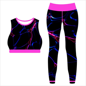 Conjunto de Yoga para Mujer, Diseño Sólido de 2 Piezas, Ropa Deportiva con Diseño Personalizado, Leggings y Top Deportivo de Talla Grande, Falda-Pantalón Roja - Product Image 5