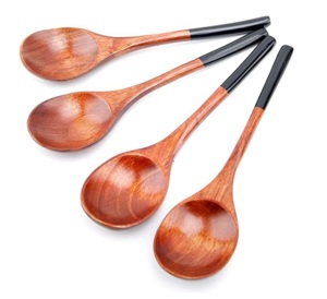 Servidores de ensalada de madera natural de 2 piezas Servidores de ensalada de madera de mango Juego de 2 SERVIDOR DE ENSALADA DE MADERA JUEGO DE 2 HECHO A MANO ÚNICO KETCHENWAR - Product Image 4
