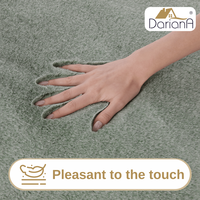 Tapis d'intérieur décoratif moderne en fausse fourrure douce et écologique, antidérapant, fabriqué à la machine, couleur menthe, 60x120 cm