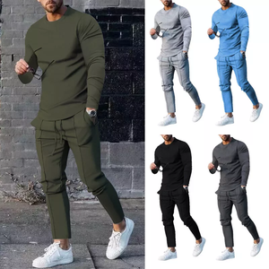 Men Winter <b>Tracksuits</b> Sweatsuit Activewear Anti-Bacterial Fleece 100% Cotton Casual Fitness Plus Size - Product Image 5
