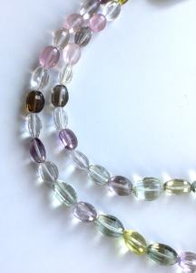 Cuentas ovaladas facetadas de gemas naturales mixtas para la elaboración de joyería fina, collar de piedras preciosas - Product Image 6