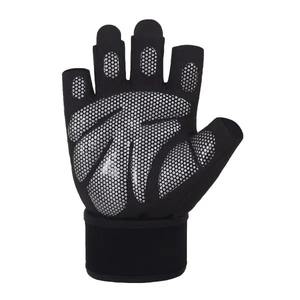 Guantes de fitness para gimnasio con logotipo personalizado de alta calidad al por mayor por buen fabricante, nuevo estilo, el mejor Material, cuero de baja tasa - Product Image 4