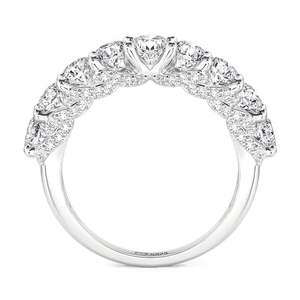 Anillo de Boda Jeulia Clásico con Corte Princesa y Halo Oculto para Mujer - Product Image 1