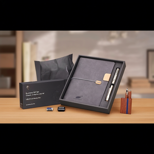 Set de Regalo Empresarial, Diario Clásico Creativo con Memoria USB y Bolígrafo de Madera - Product Image 3