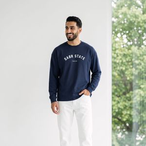 Camiseta Musulmana de Manga Larga de Algodón, Cuello Redondo, Casual, Unisex, Corte Holgado, Transpirable, para Uso Diario, Colección Sabr State - Product Image 5