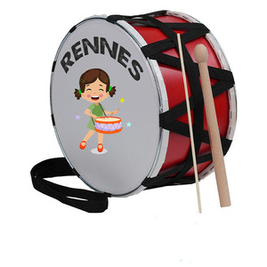 กลองเด็กแบบกำหนดเอง Rennes DVL-32RD - เครื่องดนตรีประเภทเคาะจังหวะออร์ฟ ขนาด 30 ซม. (12 นิ้ว) - Product Image 1