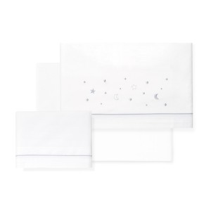 Juego de 3 Piezas de Ropa de Cama 100% Algodón para Cuna Modelo Luna Bodegones, Sábana para Bebé con Técnica de Tejido - Product Image 1