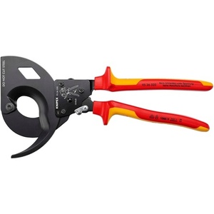 เครื่องตัดสายเคเบิล KNIPEX VDE ความยาวรวม 320 มม. ด้ามจับหลายชิ้นส่วนแบบขัดเงาสำหรับการจัดการและอุปกรณ์เสริมสูงสุด 60 มม. (600 มม.) - Product Image 5