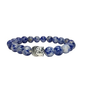 <b>Bracelet</b> Sodalite Buddha Crystal <b>Beads</b> Stone <b>Bracelet</b> Crystal Gemstone Fashion Jewelry <b>Men</b> and Women Gift Energy Meditation - Product Image 1
