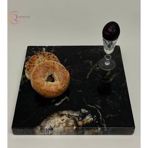 เขียงหินอ่อนสีดำล้วนอุปกรณ์ตกแต่งห้องครัวธรรมชาติสำหรับสับทันสมัย - Product Image 5