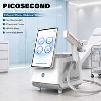 Perfectlaser Máquina de Eliminación de Tatuajes con Láser Nd Yag Q-Switched y Pico Láser, Alcance de Cabezal de 110 cm, Ángulo de Alas de 100 Grados, Alcance de Elevación