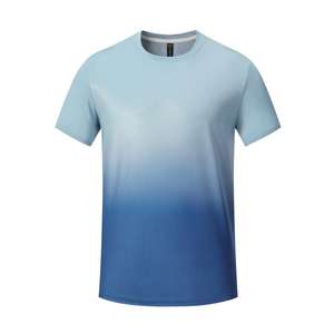 Camiseta Deportiva Ligera, Transpirable y de Secado Rápido, Personalizada, para Correr, de Seda/Algodón, Corte Regular, con Degradado, para Hombre - Product Image 2