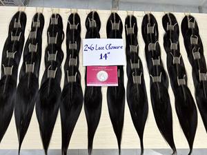 Top Quality Double Drawn Raw Vietnamese Hair Bone Straight Raw Vietnamese Hair Bundles With Frontal Custom Size - Product Image 6