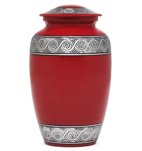 Urna Funeraria de Metal Grabada, Estilo Antiguo, para Cenizas Humanas de Adultos, en Latón/Aluminio - Product Image 4