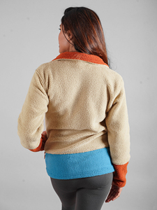 Vente chaude femmes Logo personnalisé doux chaud hiver sport Style polaire veste respirant coupe-vent tissé méthode de tissage - Product Image 5