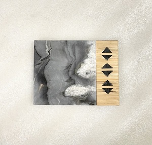 Mármol blanco más exigente con diseño de mimbre de bambú tejido a mano, tabla de cortar hecha a mano, tabla de charcutería para uso en el hogar/Hotel - Product Image 6