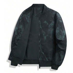Veste imprimée à col de baseball pour hommes Manteau de bombardier de vol mince pour printemps et automne Vêtements ODM Petit quantité minimale de commande Fournisseur en gros - Product Image 1