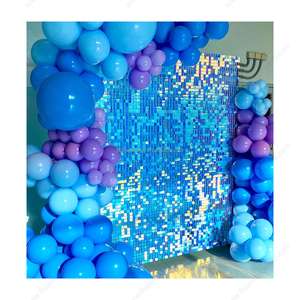 Panel de <span class=keywords><strong>Pared</strong></span> Ecológico de Plástico <span class=keywords><strong>Transparente</strong></span> con Marco Dorado Brillante y Lentejuelas Negras <span class=keywords><strong>para</strong></span> Bodas y Fiestas de Cumpleaños - Product Image 4
