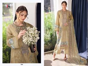 Vente en gros mousseline de soie duppata pakistanaise salwar kameez collection avec broderie patch idéal pour une tenue de fête - Product Image 2