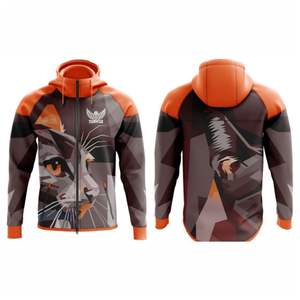 Sudaderas con cremallera transpirables de fábrica de secado rápido para hombre, sudaderas con capucha con cremallera de diseño personalizado para hombre, sudaderas con cremallera al por mayor baratas - Product Image 6