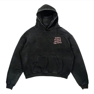 Pull à capuche femme surdimensionné 100% coton automne grande taille Style Hip Hop aspect lavé Logo personnalisé impression Streetwear Plus - Product Image 5