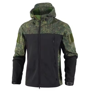 Veste tactique d'hiver pour homme OEM, softshell, imperméable, coupe-vent, respirante, grande taille, col montant, fermeture éclair, solide, randonnée - Product Image 3